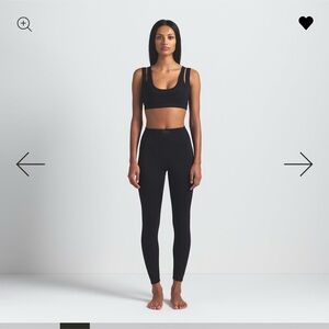 SKIMS Obsidian Double Strap Bra and V-Line Leggings